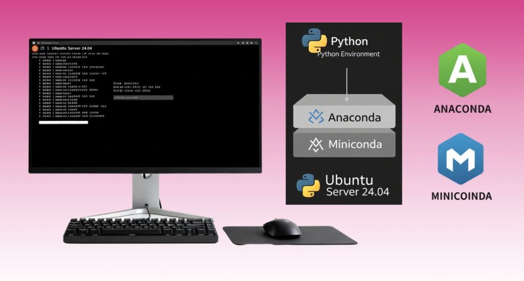 Raspberry Pi 5（樹莓派 5）- Ubuntu Server 24.04 Anaconda / Miniconda Python 環境安裝設定 – 教學