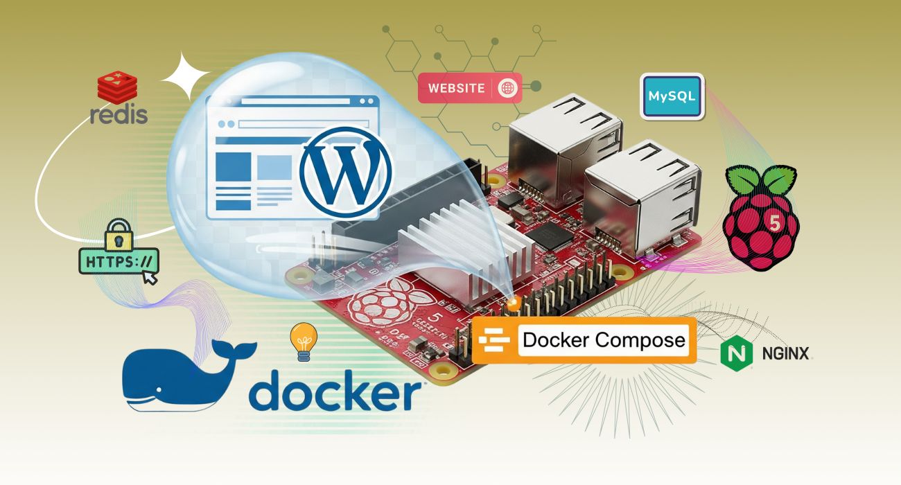 Raspberry Pi 5（樹莓派 5）- WordPress 架站：使用 Docker Compose 建置自媒體應用網站
